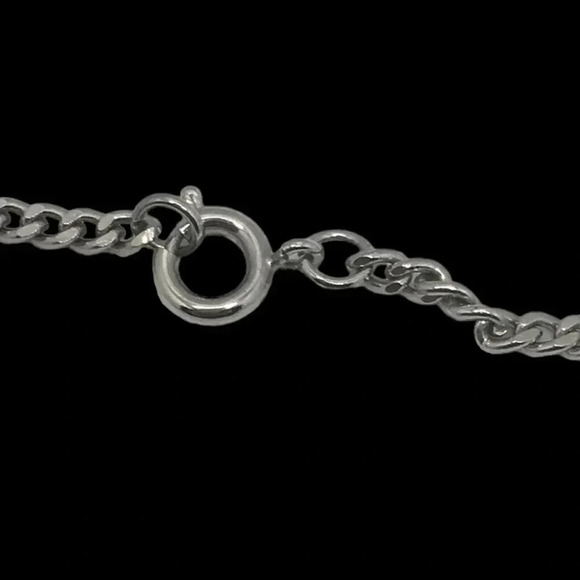 Vintage Rhinestone Pear Shaped Cluster Pendant with Faux Pearl Drop Silver Tone - Picture 5 of 5